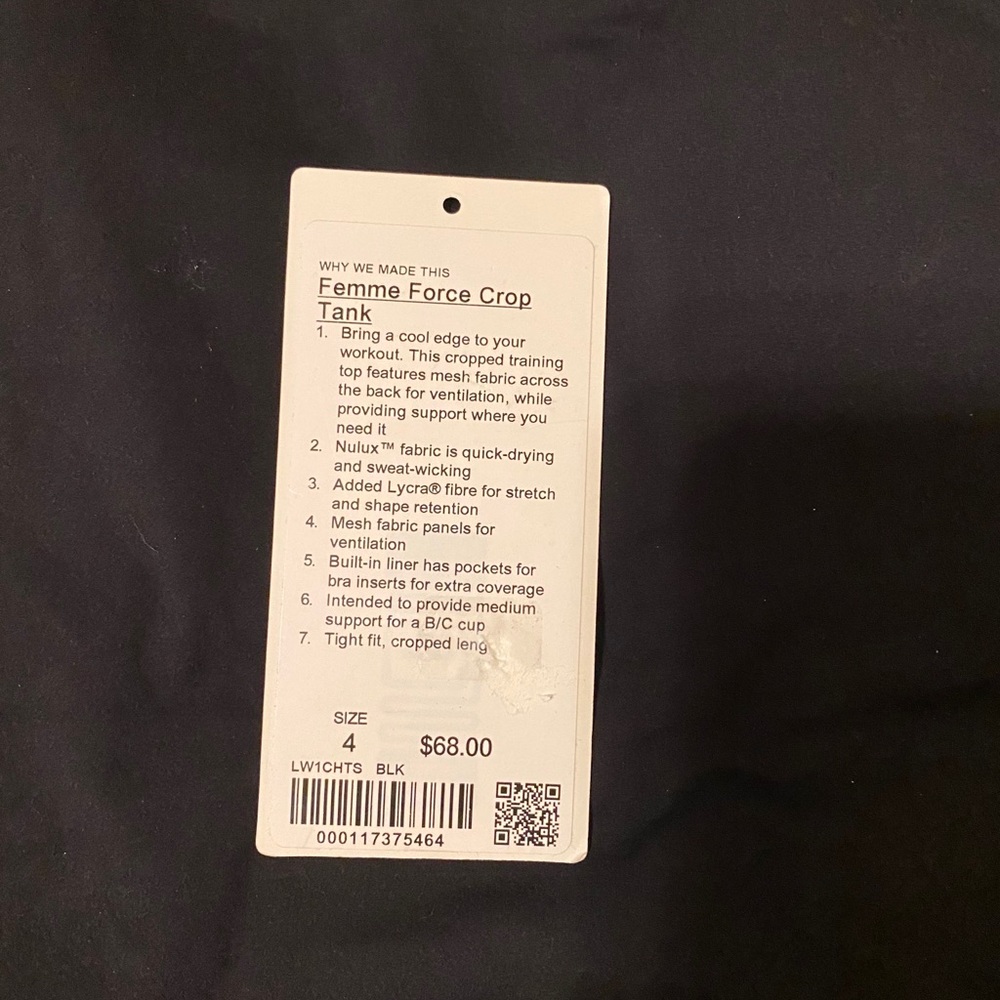 Lululemon Femme Force Cropped Tank - Picture 7 of 12